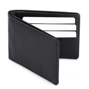 Jet Black Men's Leather Wallet,